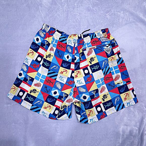 COLUMBIA PFG Backcast II Printed Swim Trunks 6"  Nylon UPF 50 Mens Medium - Picture 3 of 6